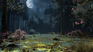 Night Forest Background Stock Photos, Images and Backgrounds