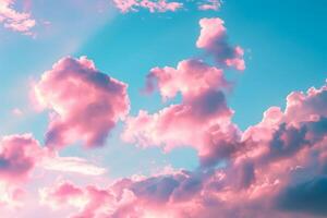 A plane flying through the sky with clouds in the background photo