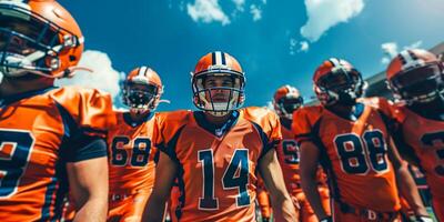 A football player on a field photo