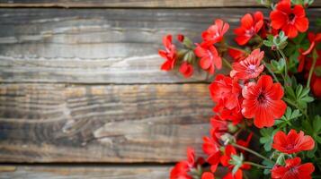 un cerca arriba de un manojo de rojo flores foto