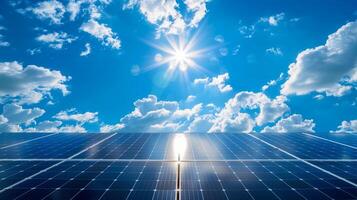 A solar panel with sunlight passing through it photo