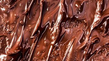 Shiny chocolate close-up with rich texture photo