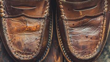 Brown Leather Dress Shoes with Classic Design photo