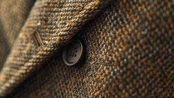 Button on a Tweed Jacket photo