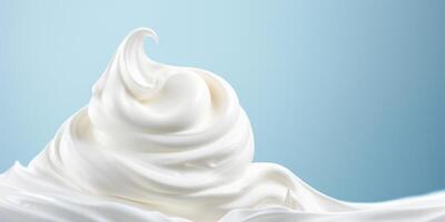 Milky White Swirl. Creamy Delight with a Smooth Texture and Fresh Ingredients, Topped photo