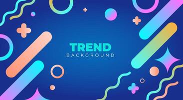 Creative gradient geometric trend background vector