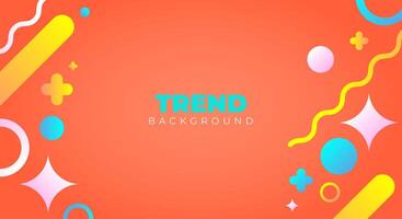 Creative gradient geometric trend background vector
