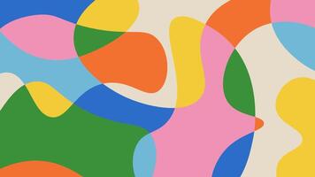 Fun colorful abstract background in doodle style. Simple playful design with hand drawn overlay shapes vector