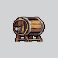 Pixel art illustration Rum Barrel. Pixelated Wood Barrel. Wood Room Barrel pixelated for the pixel art game and icon for website and game. old school retro. vector