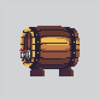 Pixel art illustration Rum Barrel. Pixelated Wood Barrel. Wood Room Barrel pixelated for the pixel art game and icon for website and game. old school retro. vector