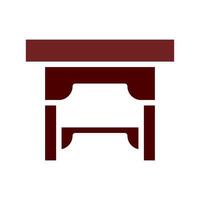 Table icon solid brown vector