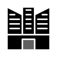 Building icon solid grey black vector