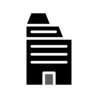 Building icon solid grey black vector