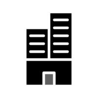 Building icon solid grey black vector
