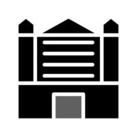 Building icon solid grey black vector