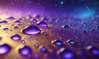 Golden Surface with Water Droplets for Luxurious Stock Image Use photo