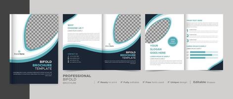 Corporate Bi-fold Brochure Template, Catalog, Booklet Template Design. A4 Size Fully Editable. vector