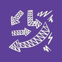 Unique line arrow freehand vector