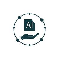 Artificial intelligence technology icon vector