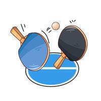 Illustration of ping pong vector