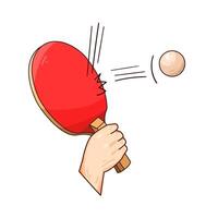 Illustration of ping pong vector