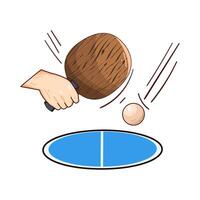 Illustration of ping pong vector