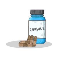 Illustration of capsule vector