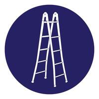 Folding ladder icon vector