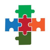Puzzle icon design vector