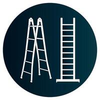 Folding ladder icon vector