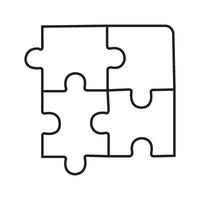 Puzzle icon design vector