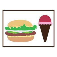 Burger icon design vector