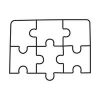 Puzzle icon design vector