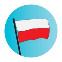Poland flag icon vector