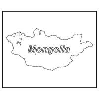 Mongolia map icon vector