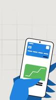 Mobile Banking Application Hand Gesture Swipe On Alpha Channel 2D Animation video