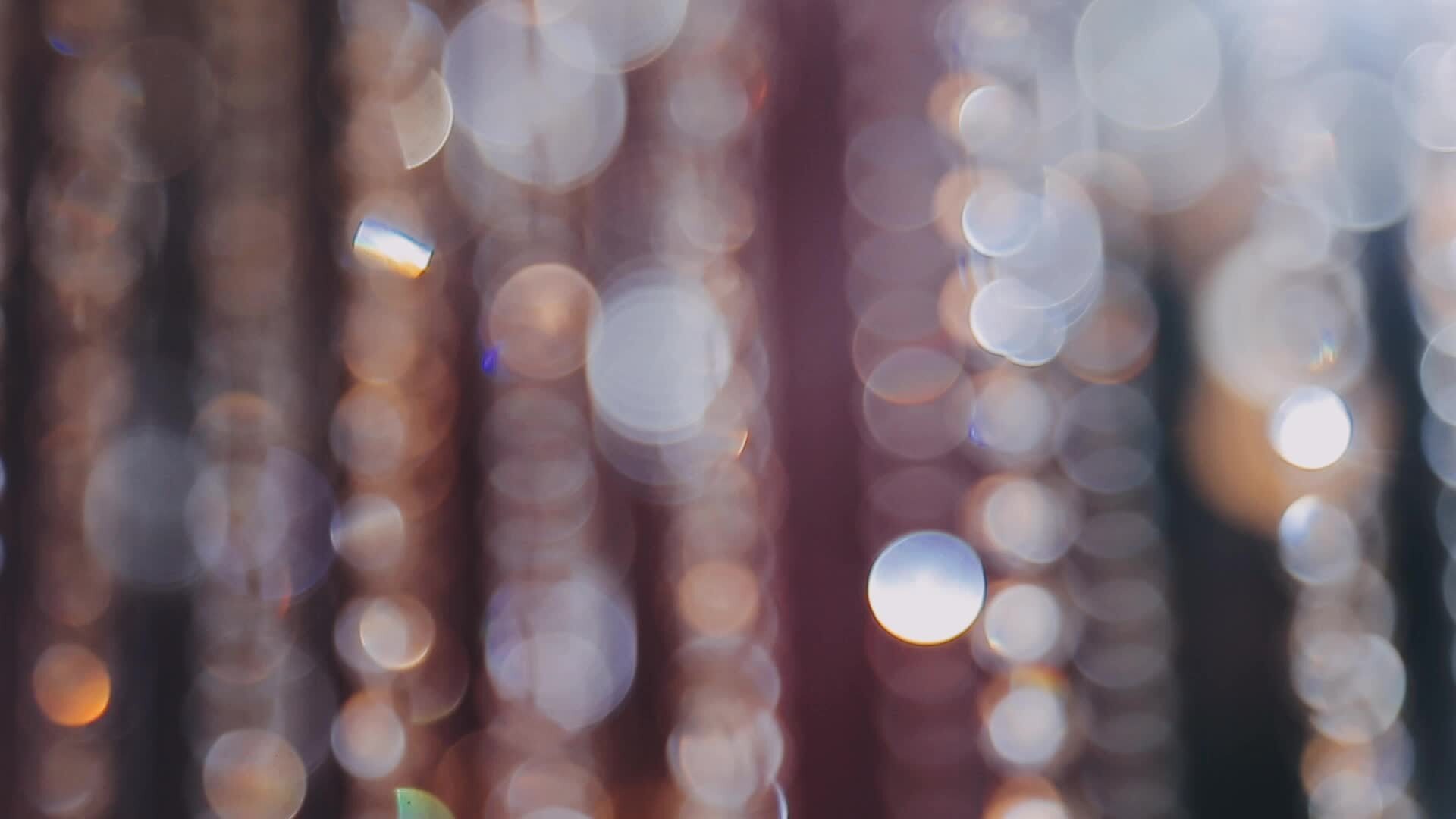 Lights and lanterns in the night. Bokeh, Gold, orange bokeh string