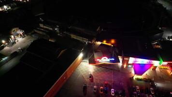 High Angle View of Illuminated Central Sheffield City of England During Night. United Kingdom. April 29th, 2024 video