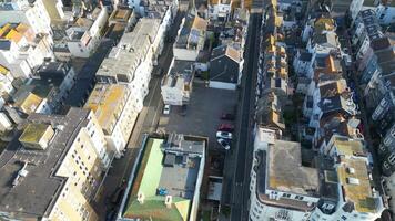 High Angle Footage of Brighton seaside resort and Beach City of East Sussex, England Great Britain. May 10th, 2024 video
