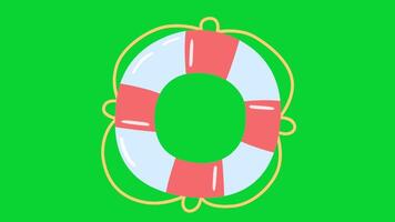 Summer Sticker icons collection, 3D Animation Green Screen, Element Stock Overlay 4k Cartoon Animation Stickers, Realistic running with loop animation chroma key, Green Screen Background video