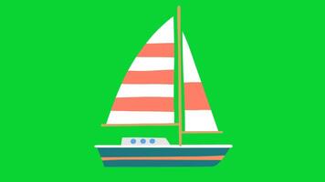 Summer Sticker icons collection, 3D Animation Green Screen, Element Stock Overlay 4k Cartoon Animation Stickers, Realistic running with loop animation chroma key, Green Screen Background video