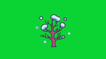 Seasons Sticker icons collection, 3D Animation Green Screen, Element Stock Overlay 4k Cartoon Animation Stickers, Realistic running with loop animation chroma key, Green Screen Background video