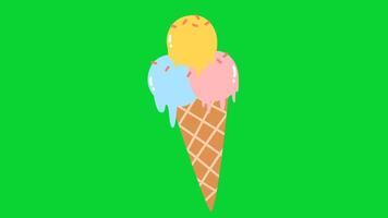 Summer Sticker icons collection, 3D Animation Green Screen, Element Stock Overlay 4k Cartoon Animation Stickers, Realistic running with loop animation chroma key, Green Screen Background video