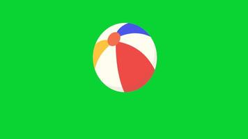 Beach Holiday Sticker icons collection, 3D Animation Green Screen, Element Stock Overlay 4k Cartoon Animation Stickers, Realistic running with loop animation chroma key, Green Screen Background video
