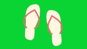 Summer Sticker icons collection, 3D Animation Green Screen, Element Stock Overlay 4k Cartoon Animation Stickers, Realistic running with loop animation chroma key, Green Screen Background video