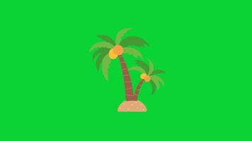 Beach Holiday Sticker icons collection, 3D Animation Green Screen, Element Stock Overlay 4k Cartoon Animation Stickers, Realistic running with loop animation chroma key, Green Screen Background video