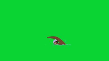 Beach Holiday Sticker icons collection, 3D Animation Green Screen, Element Stock Overlay 4k Cartoon Animation Stickers, Realistic running with loop animation chroma key, Green Screen Background video