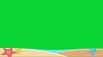 Beach Holiday Sticker icons collection, 3D Animation Green Screen, Element Stock Overlay 4k Cartoon Animation Stickers, Realistic running with loop animation chroma key, Green Screen Background video