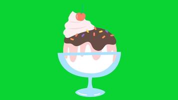 Summer Sticker icons collection, 3D Animation Green Screen, Element Stock Overlay 4k Cartoon Animation Stickers, Realistic running with loop animation chroma key, Green Screen Background video