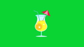 Beach Holiday Sticker icons collection, 3D Animation Green Screen, Element Stock Overlay 4k Cartoon Animation Stickers, Realistic running with loop animation chroma key, Green Screen Background video